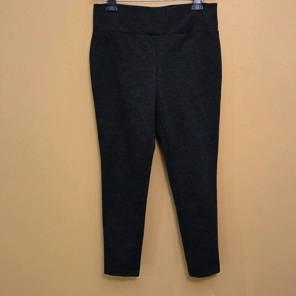 INC International Concepts Size 12 Leggings Dark Gray Grey Thick Elastic Ankle